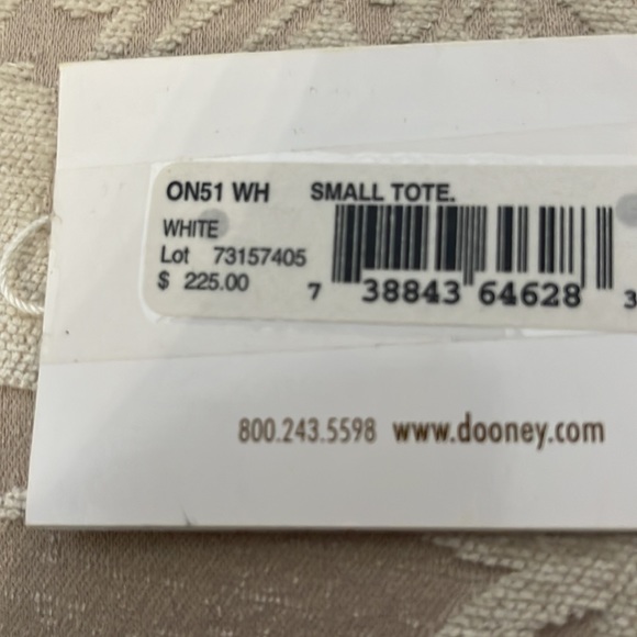Dooney & Bourke Small White Tote ~ Paperwork Included - Picture 6 of 9